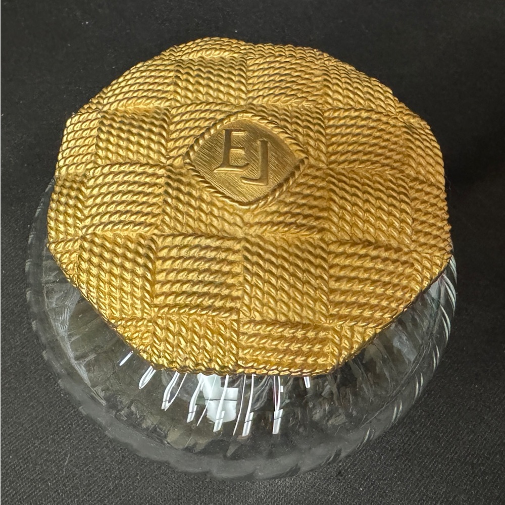 Rare Elton John Gold and Clear Glass Decorative Candle